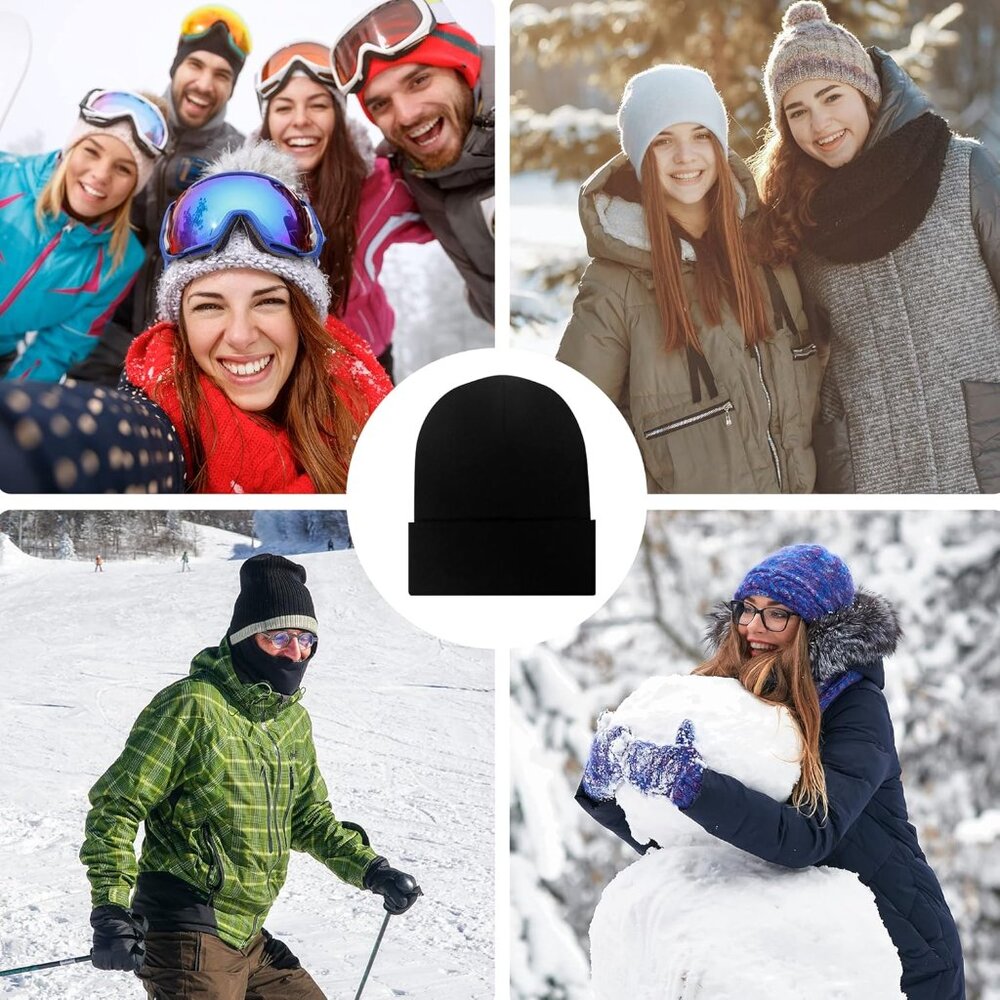 25 Pack Winter Beanie Hats Bulk for Men Women Knit Caps Cold Weather Warm - Picture 6 of 6